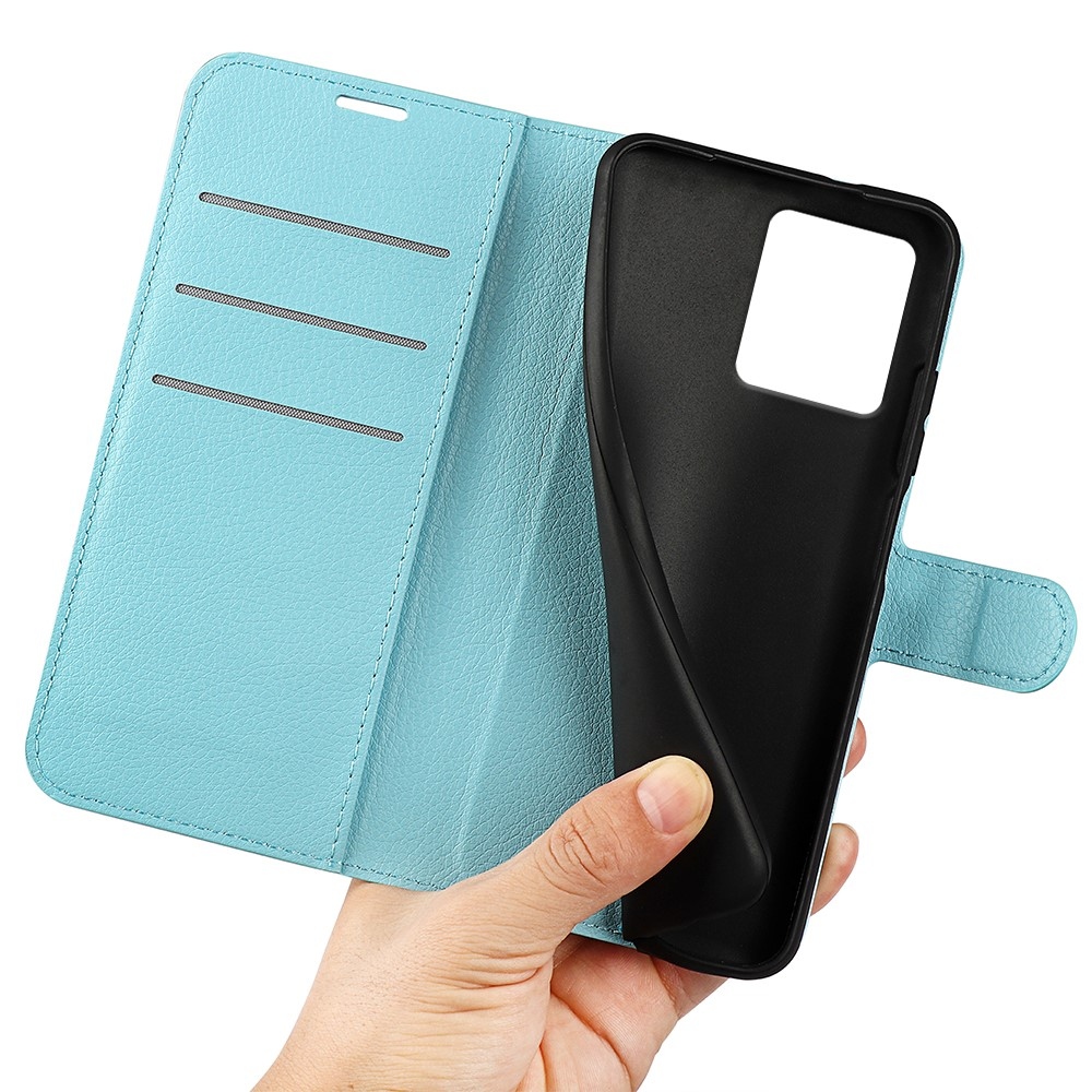 Litchi könyv tok Motorola Moto G84 5G-hez - kék