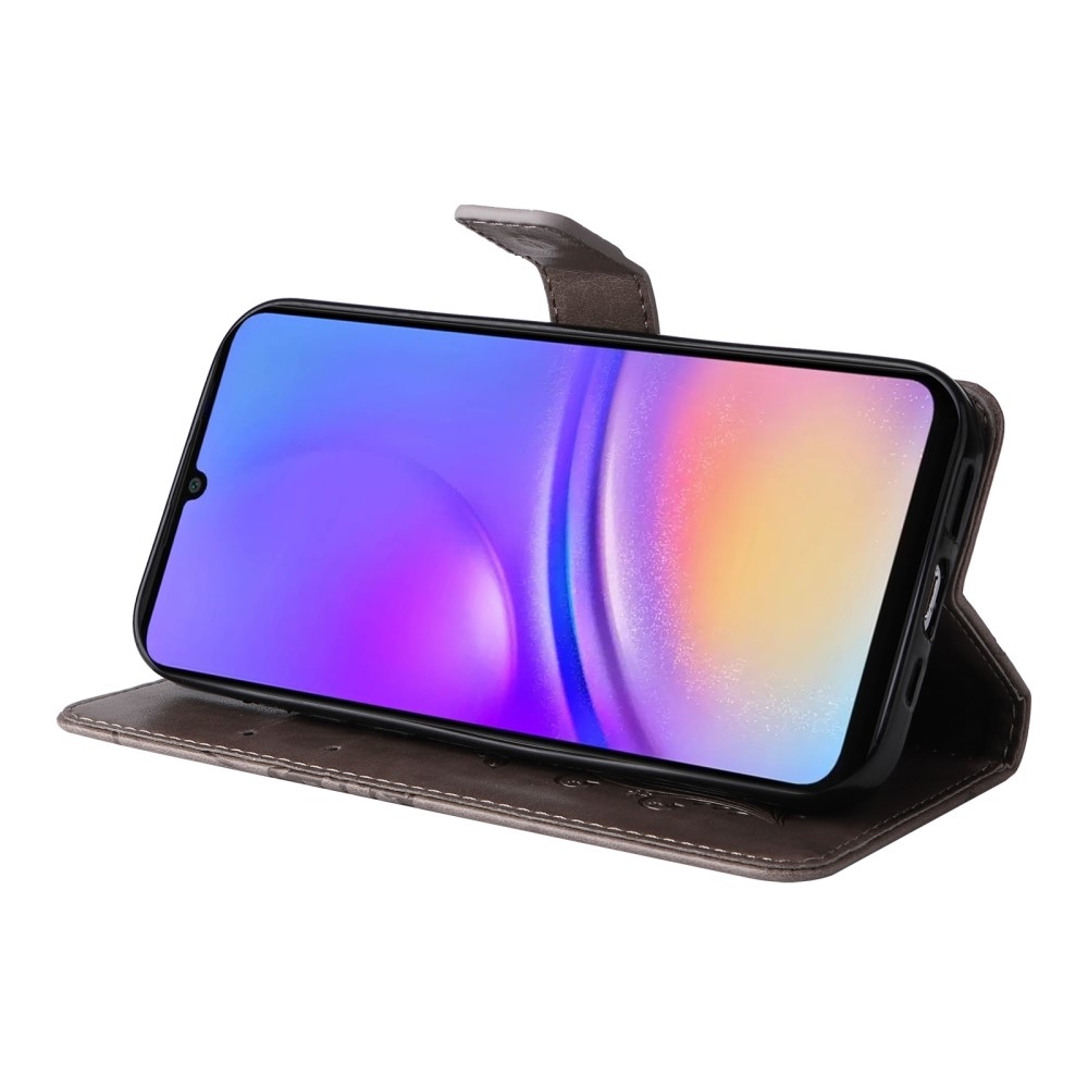 Nagy pillangó könyv tok Samsung Galaxy A06 4G készülékhez - szürke