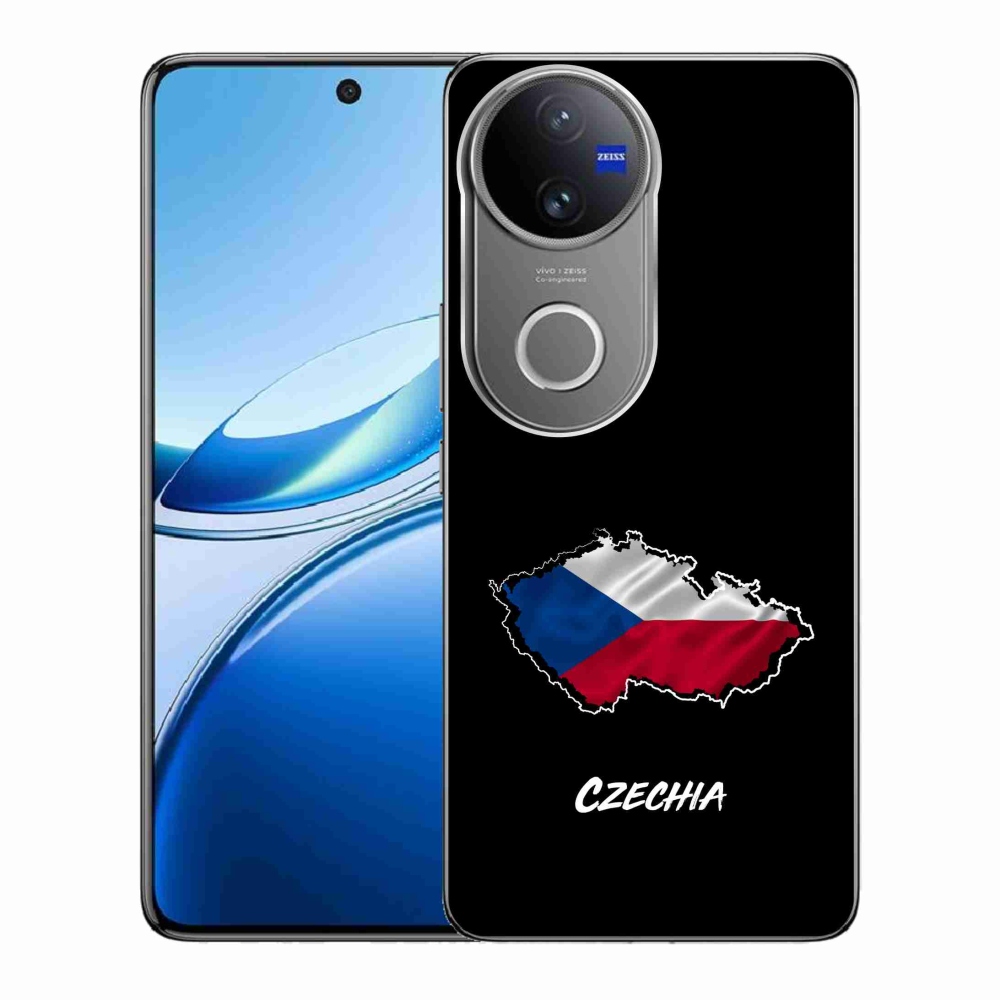Gél borító mmCase a Vivo V50 5G készülékhez - Csehország fekete háttér