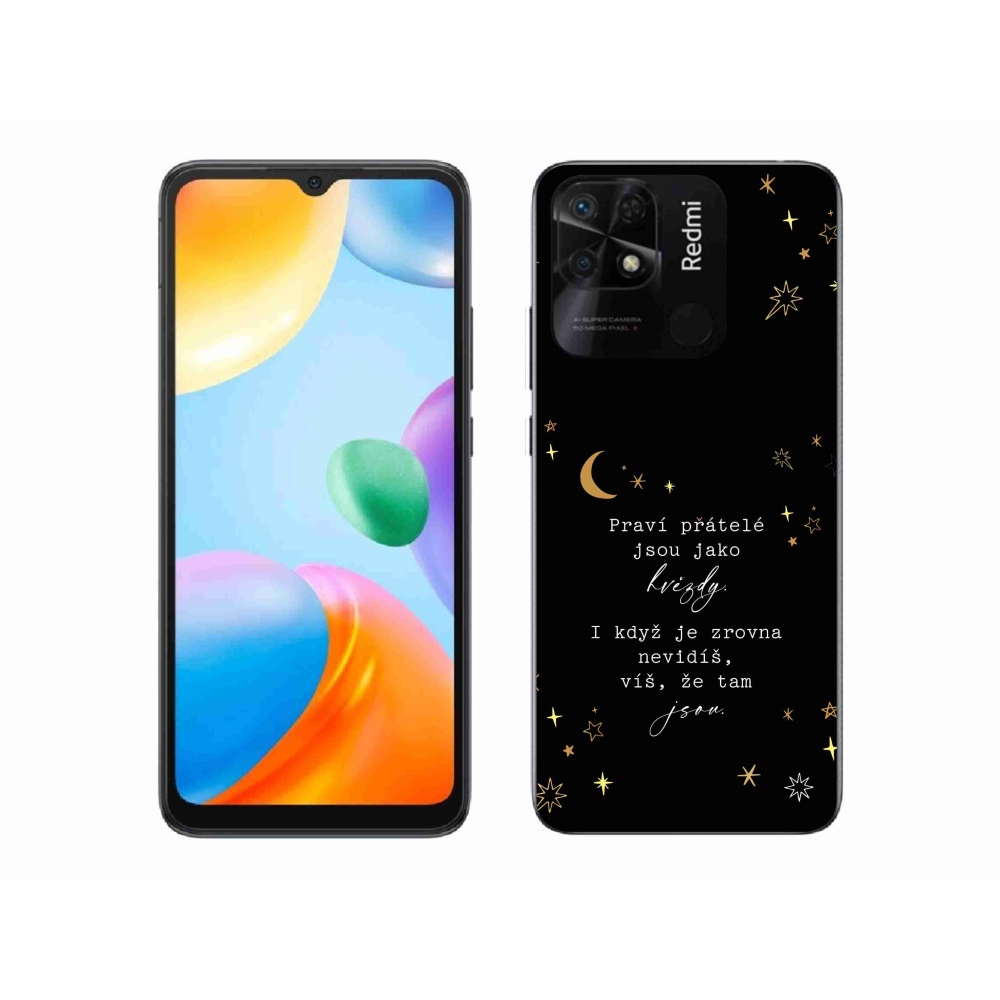 Gél borítás mmCase a Xiaomi Redmi 10C-hez - idézem 6 fekete háttér