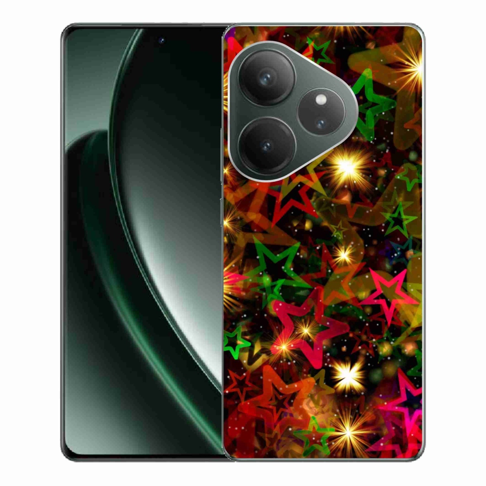 Gél borítás mmCase a Realme GT 6 5G/GT 6T 5G számára - színes csillagok