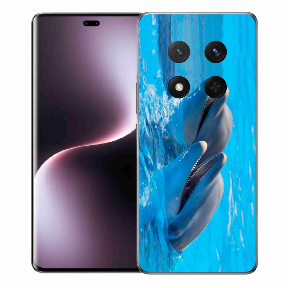 Zselés borítás mmCase a Honor Magic 7 Lite 5G számára - delfinek