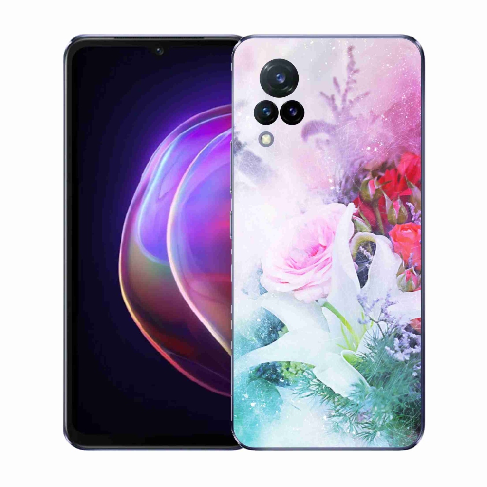 Gél borító mmCase a Vivo V21 4G/5G készülékhez - virágok 4