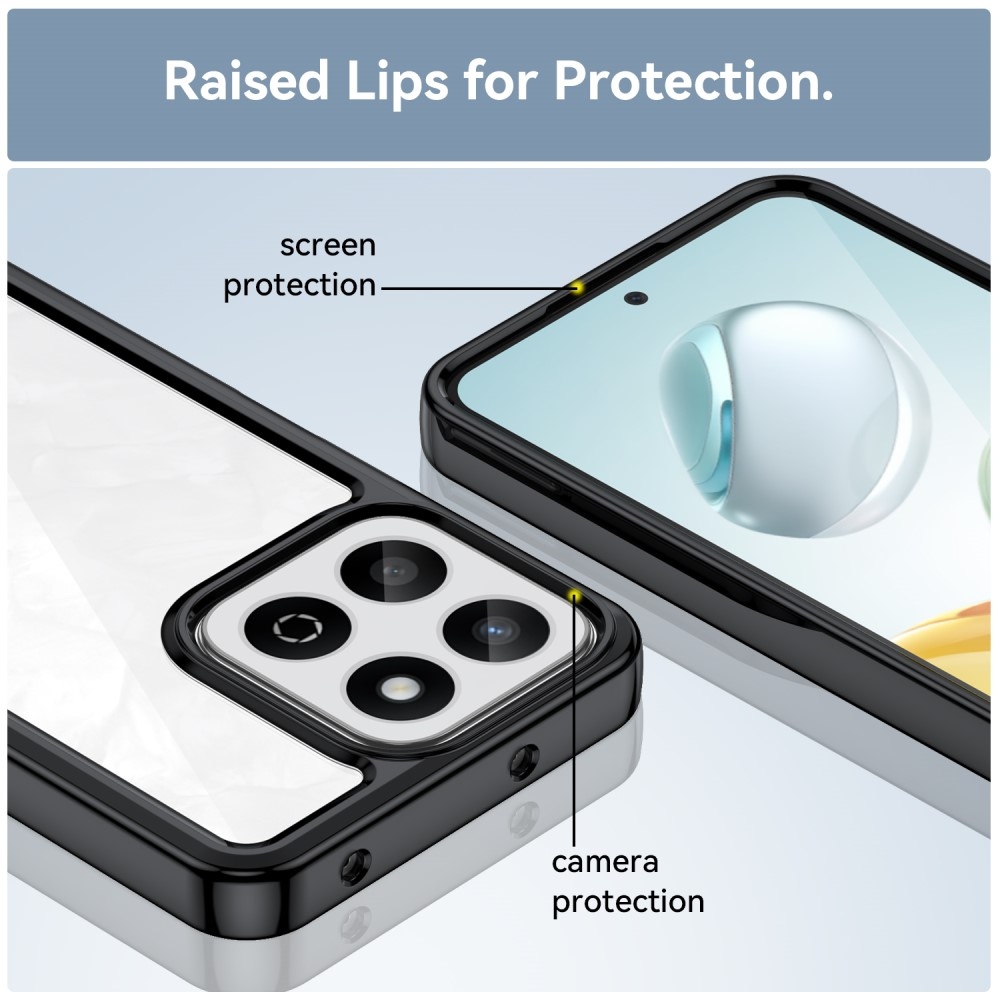 Gél tok fix hátlappal Honor 200 Smart 5G készülékhez - fekete