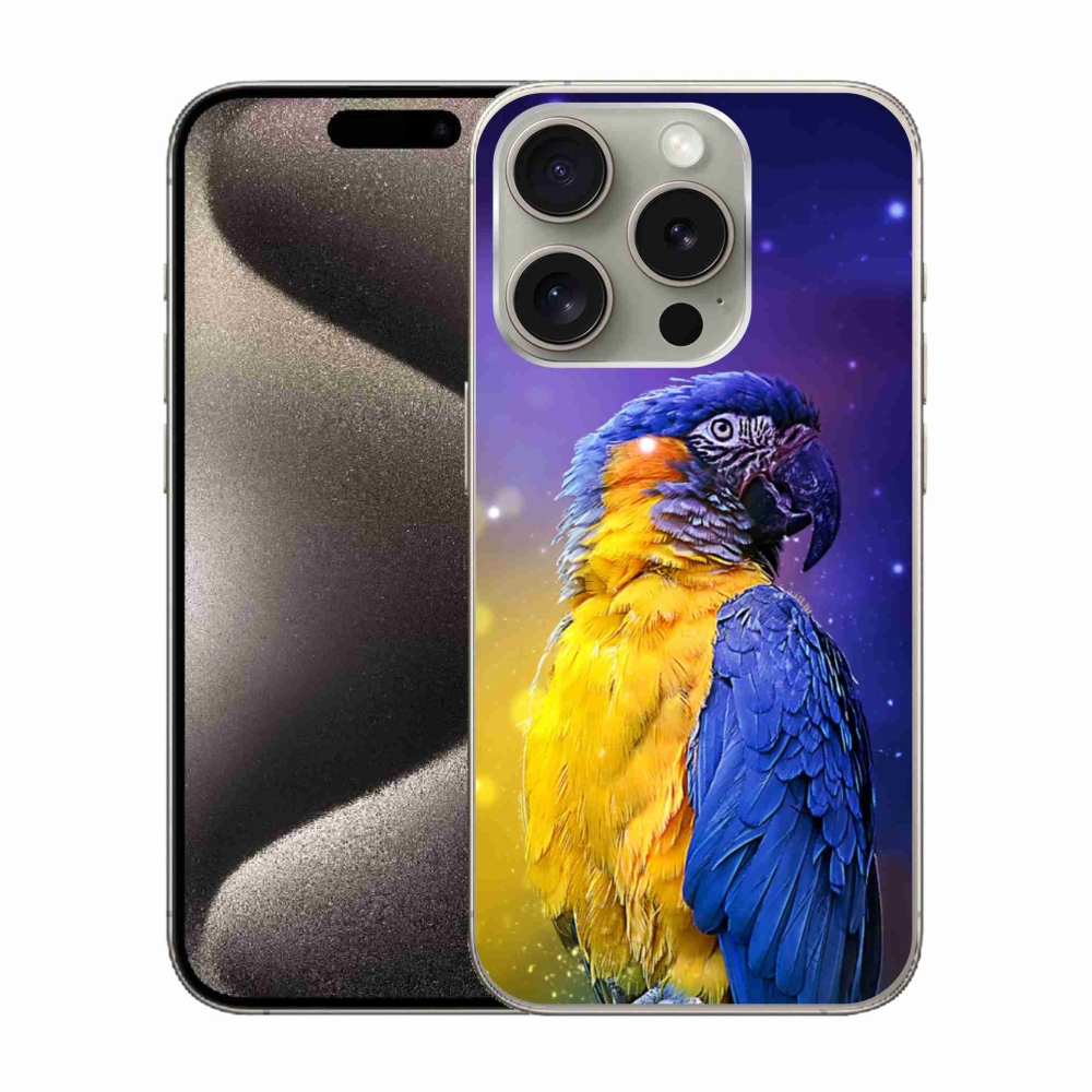 Gél tok mmCase iPhone 15 Pro készülékhez - papagáj ara 1