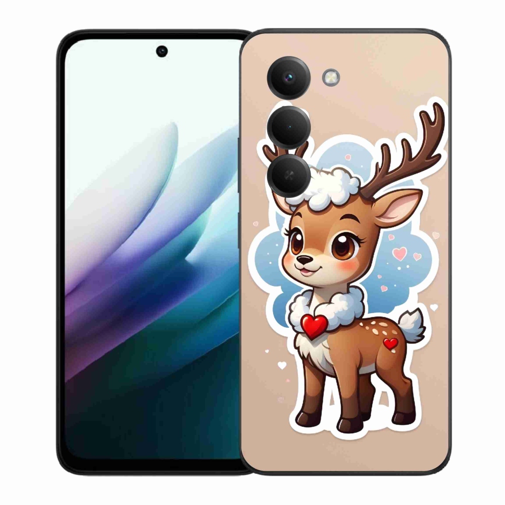 Zselés borítás mmCase a Xiaomi Redmi 15 4G/5G (171mm) - rajzfilm rénszarvashoz