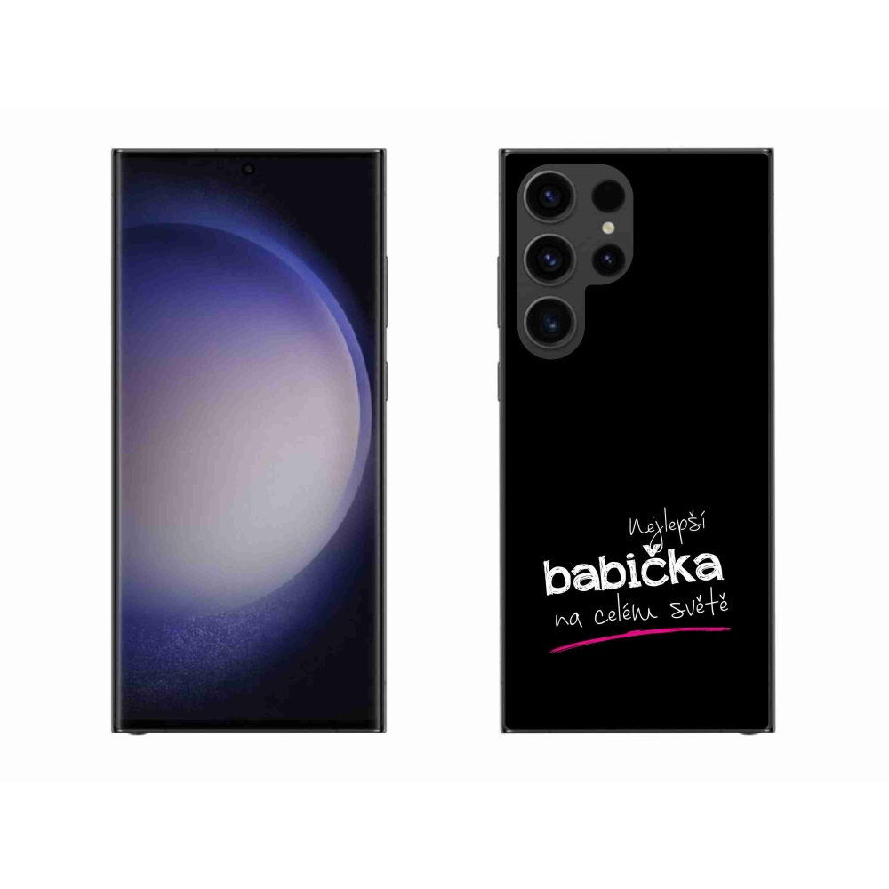 Gél borítás mmCase Samsung Galaxy S23 Ultra 5G Ultra - Best Grandma 4 fekete háttérrel