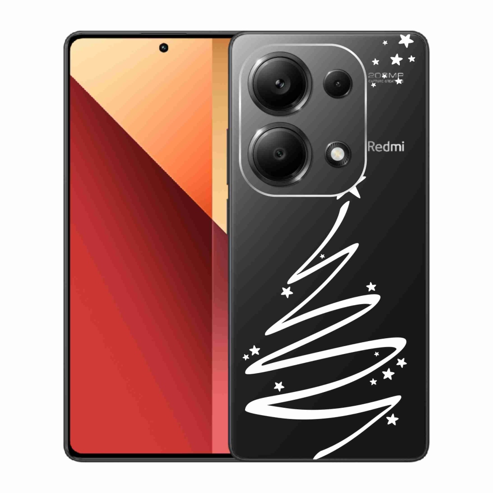 Gél borítás mmCase a Xiaomi Redmi Note 13 Pro 4G/Poco M6 Pro számára - fehér fa átlátszó háttéren