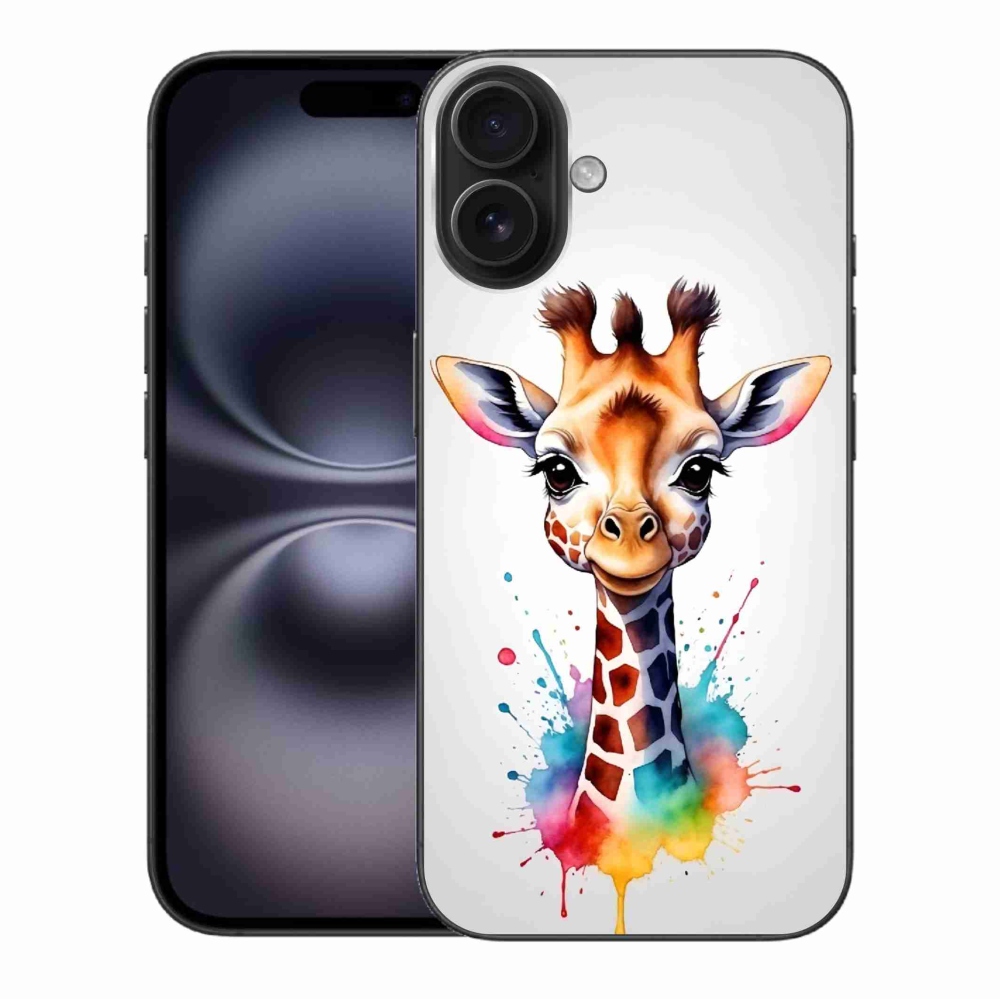 Zselés borítás mmCase iPhone 16 Plus készülékhez - zsiráf 1