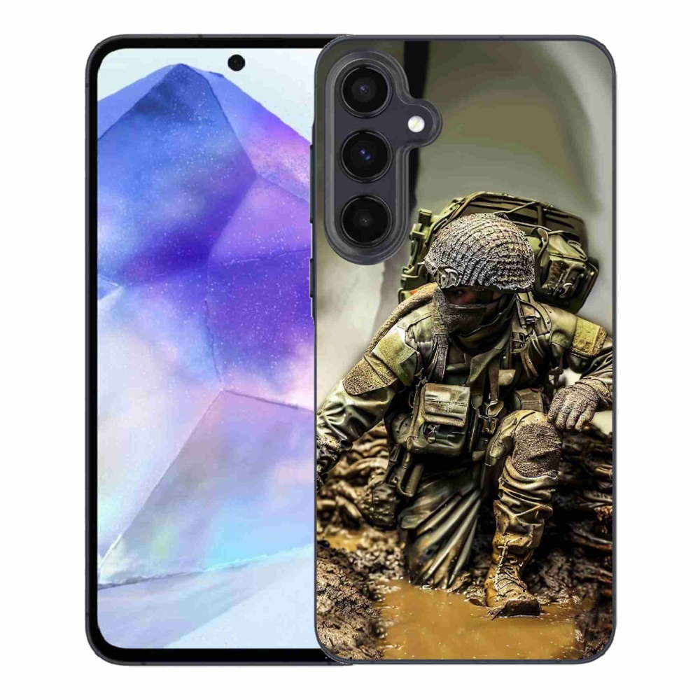 Zselés borítás mmCase Samsung Galaxy A55 5G - katonás