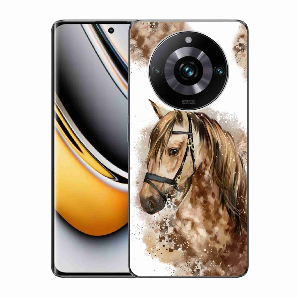 Zselés borítás mmCase a Realme 11 Pro/11 Pro+ készülékhez - barna rajzfilm ló