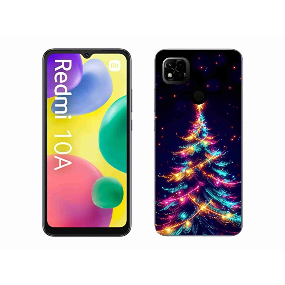 Gél borítás mmCase a Xiaomi Redmi 10A számára - neon karácsonyfa