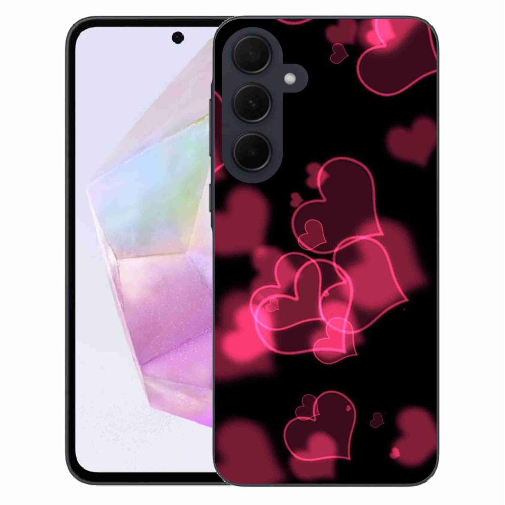 Gél védőhuzat mmCase Samsung Galaxy A35 5G - piros szívek