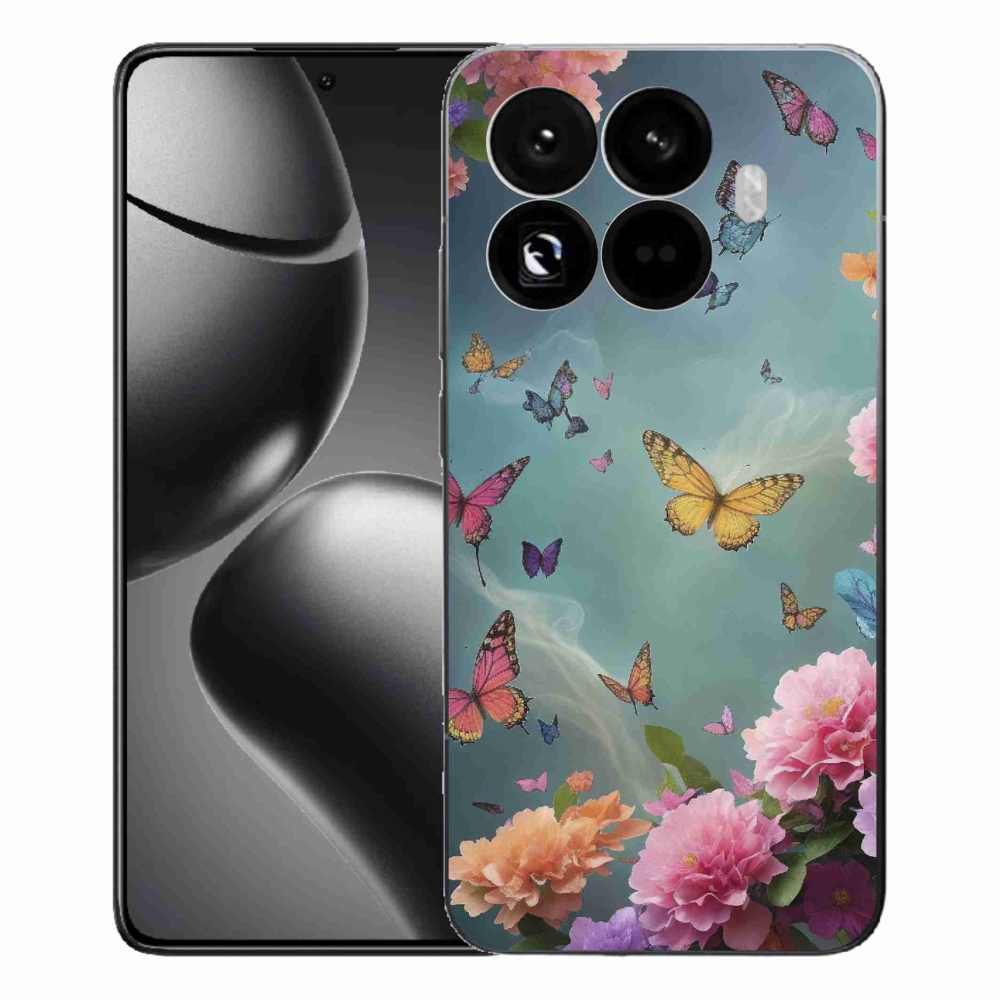 Gél borítás mmCase a Xiaomi 15T Pro számára - színes virágok és pillangók