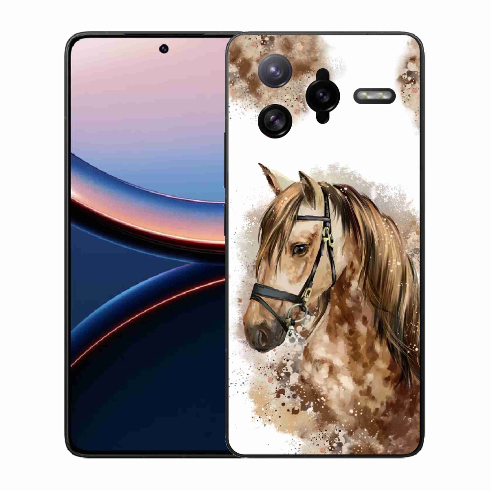 Gél borítás mmCase a Xiaomi Poco F7 Ultra számára - barna rajzfilm ló