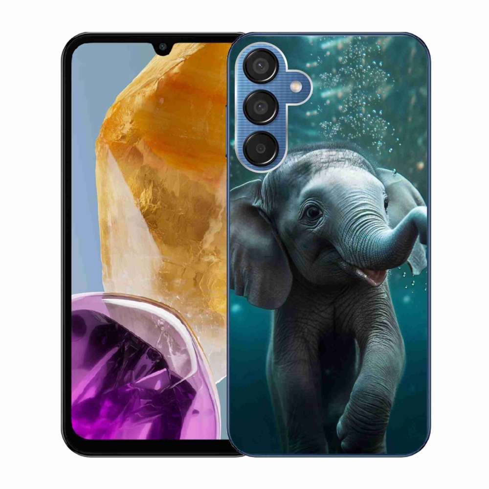 Zselés borítás mmCase Samsung Galaxy M15 5G - elefánt a víz alatt