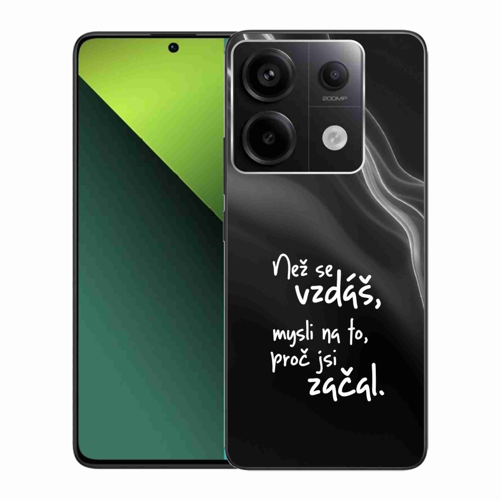 Gél borítás mmCase a Xiaomi Redmi Note 13 Pro 5G/Poco X6 5G - idézet 2 fekete háttérhez