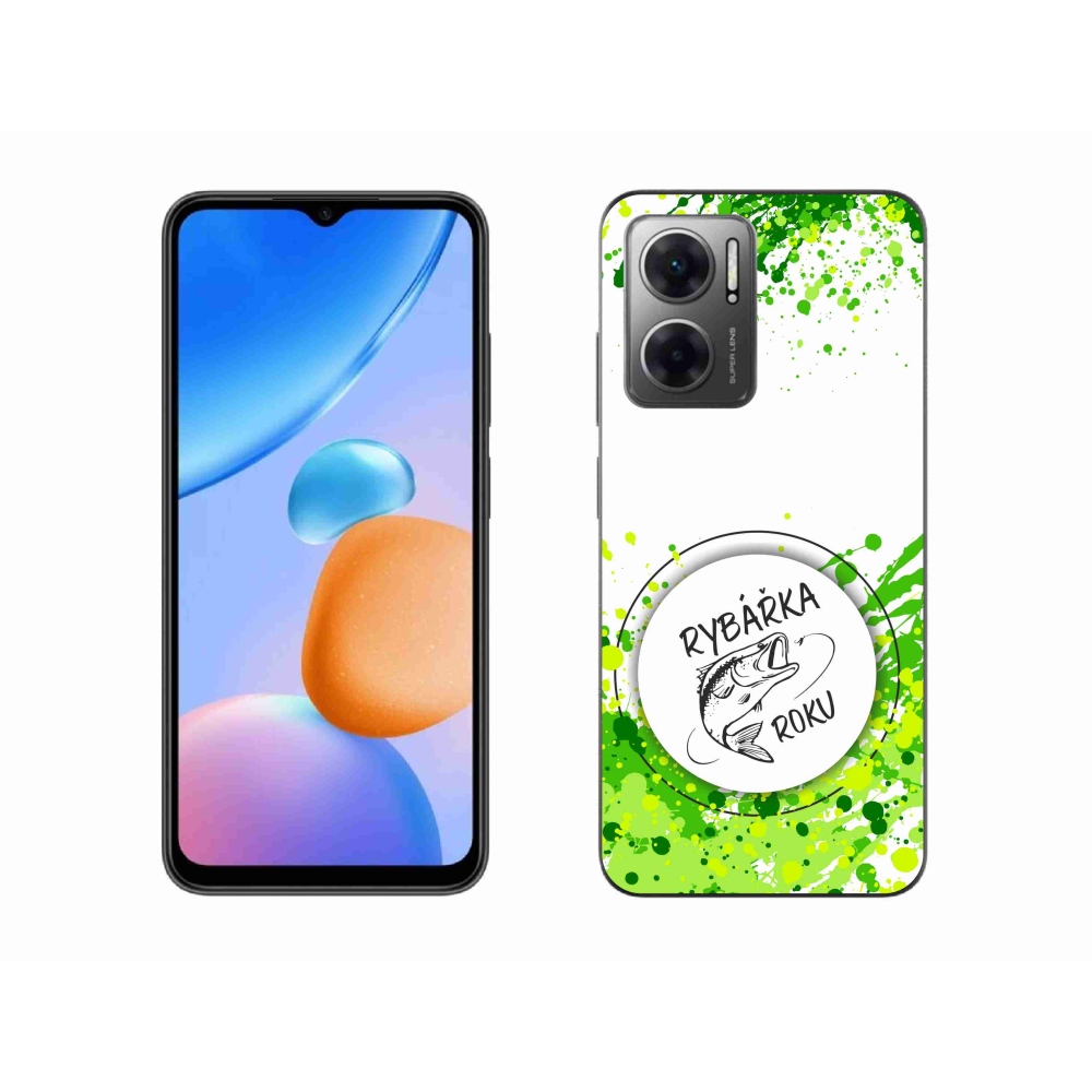 Gél borító mmCase a Xiaomi Redmi 10 5G-n - az év horgásza fehér háttérrel