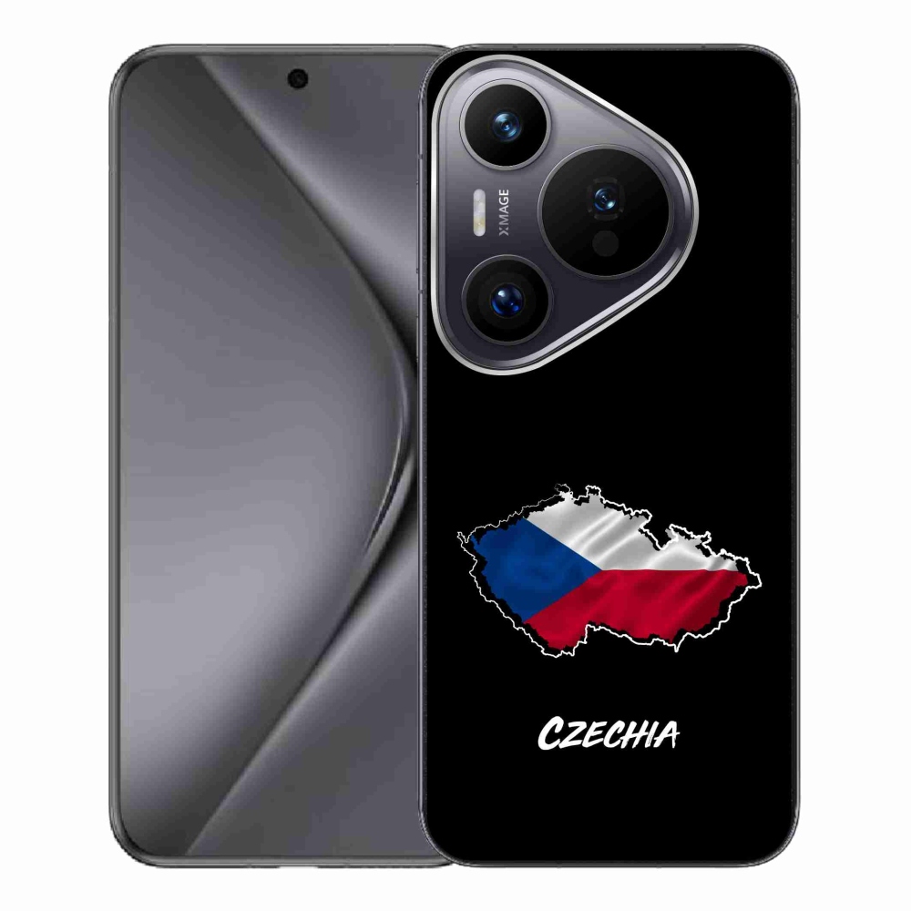 Gél borító mmCase a Huawei Pura 70 Pro készülékhez - Csehország fekete háttér