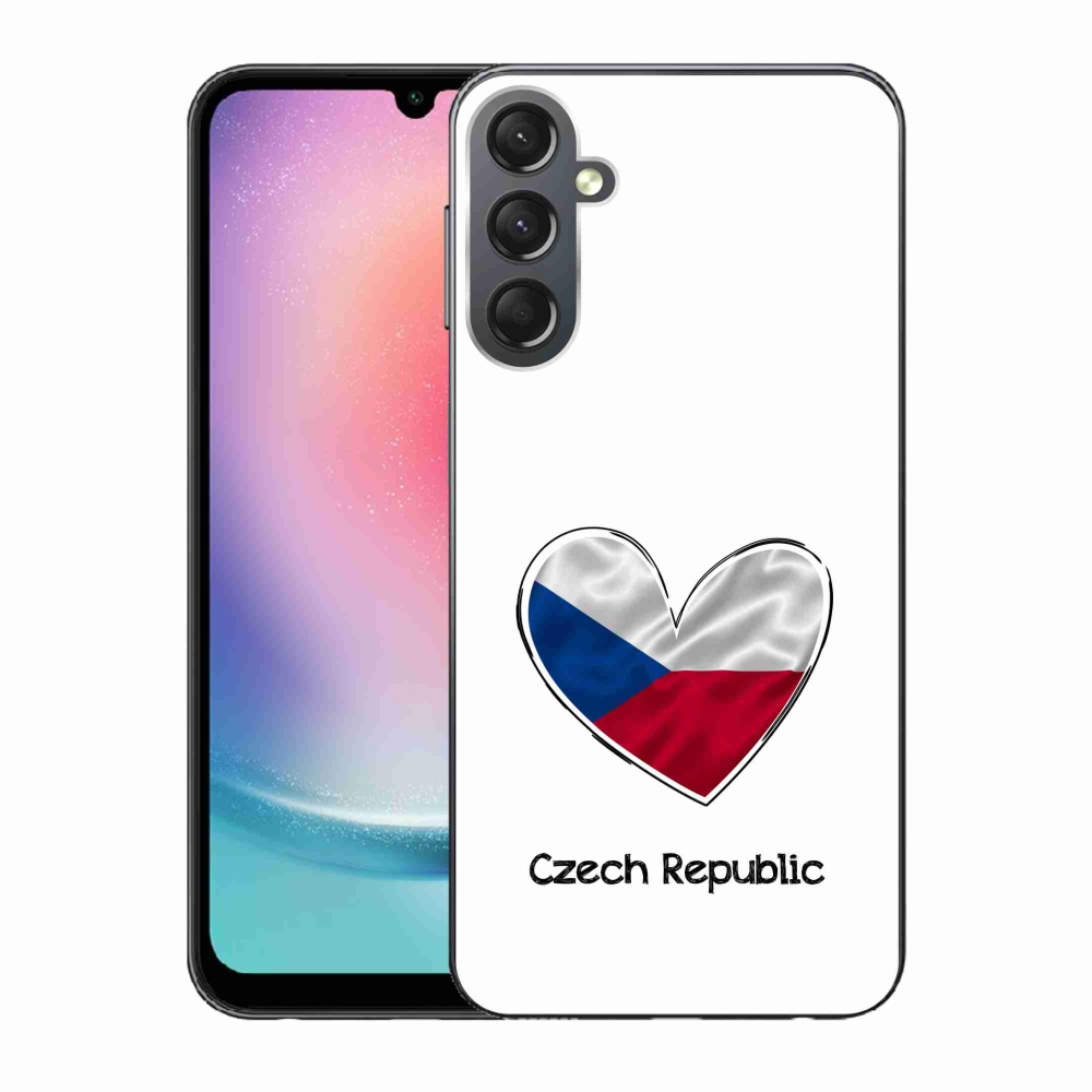 Gél borító mmCase Samsung Galaxy A24 - zászló szív fehér háttérrel