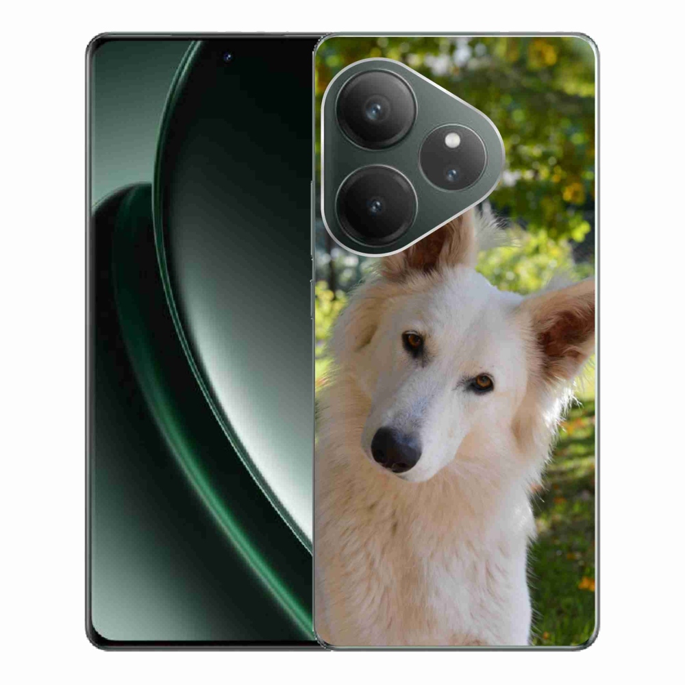 Gél borítás mmCase a Realme GT 6 5G/GT 6T 5G számára - Fehér svájci juhász 1