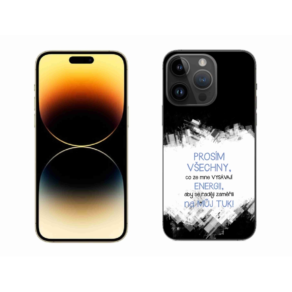 Gél borítás mmCase iPhone 14 Pro Max 6.7 - vicces szöveg 1 kék