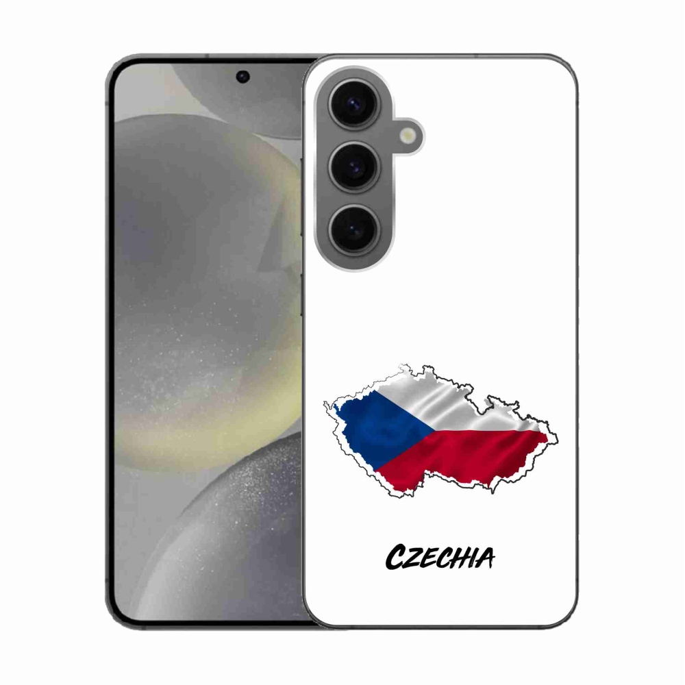 Gél borító mmCase Samsung Galaxy S24 - Csehország fehér háttérrel