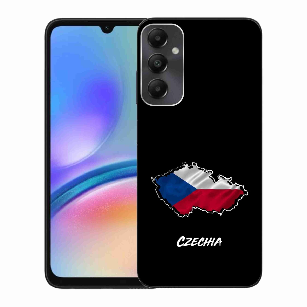 Gél védőhuzat mmCase Samsung Galaxy A05s - Csehország fekete háttérrel