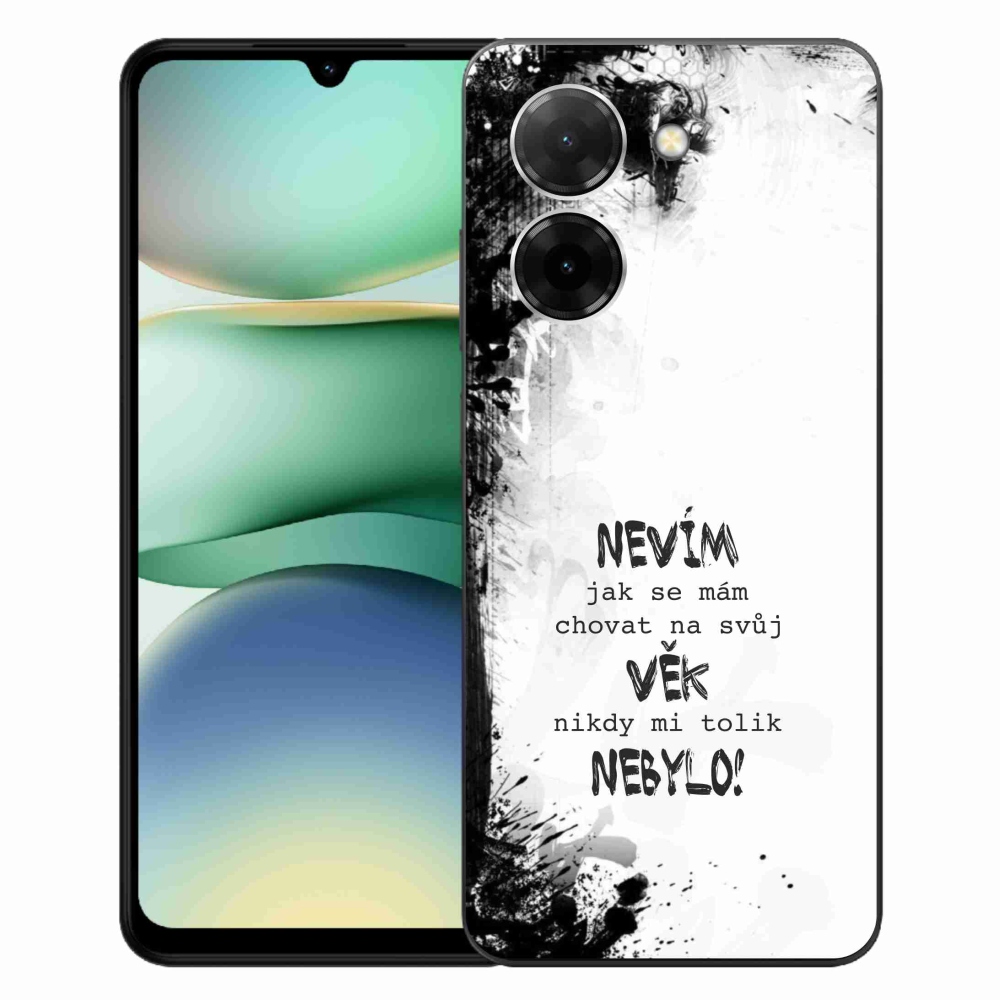 Gél borító mmCase a Xiaomi Redmi A5 (171.7x77.8x8.3mm) - vicces szöveg 14 fehér háttérrel