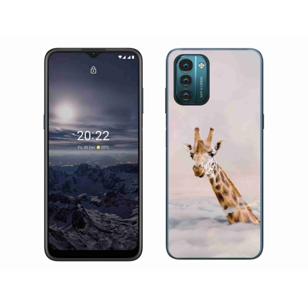Zselés borítás mmCase a Nokia G11/G21 készülékhez - zsiráf a felhőkben
