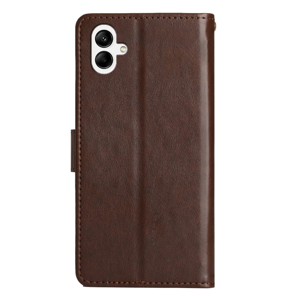 Virágok könyv tok Samsung Galaxy A06 4G - barna színben