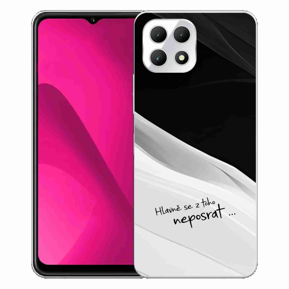 Gél borító mmCase a T-Mobile T Phone 2 készülékhez - vicces szöveg 13 fehér és fekete háttérrel