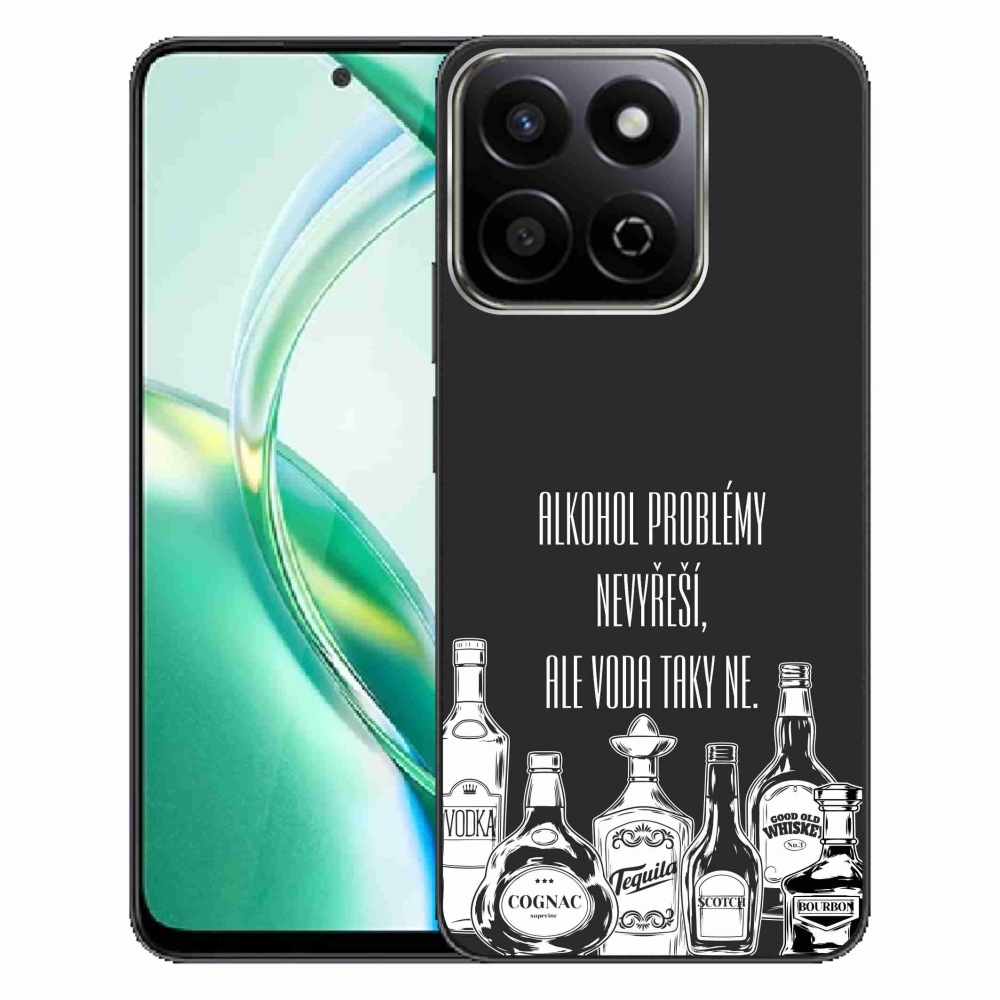 Gél borító mmCase a Honor 200 Smart 5G készülékhez - vicces szöveg fekete háttérrel