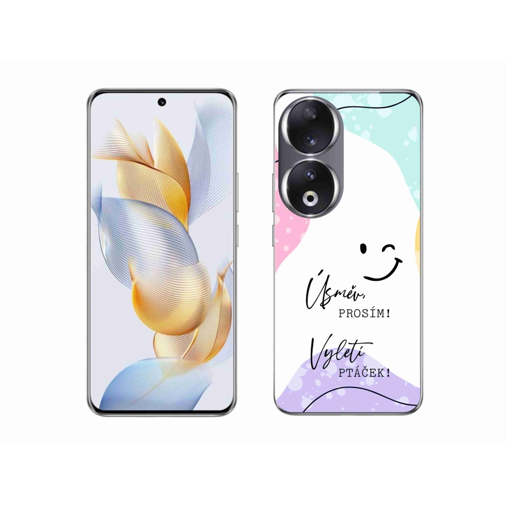 Zselés borító mmCase a Honor 90-hez - vicces szöveg 4 fehér háttér