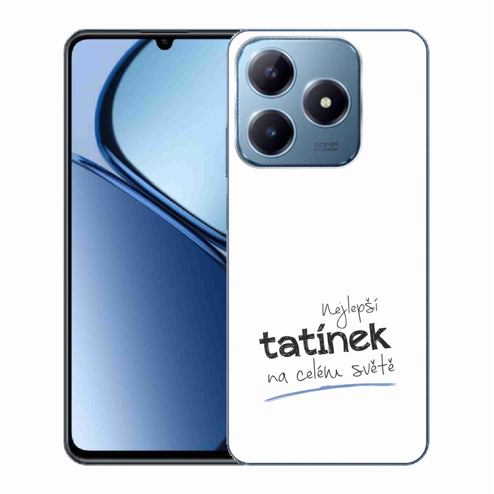 Gél borítás mmCase a Realme C63-on - legjobb apuci 4 fehér háttérrel