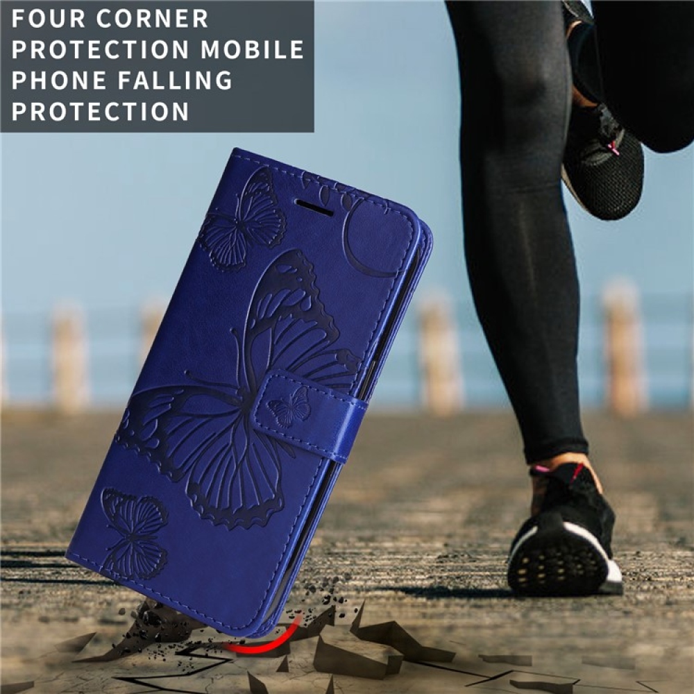 Nagy pillangó könyv tok a Vivo Y29s 5G-hez - kék