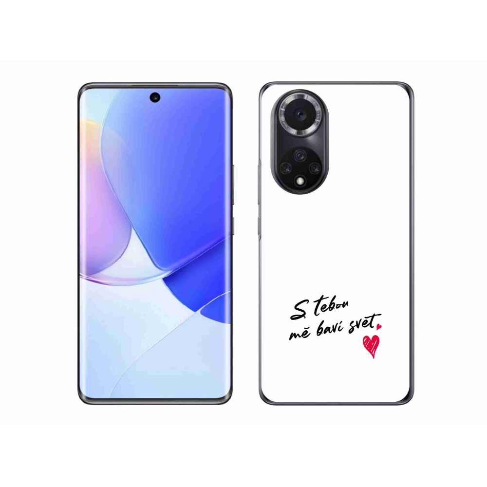 Gél borító mmCase a Huawei Nova 9-en - szerelmes szöveg 1 fehér háttér