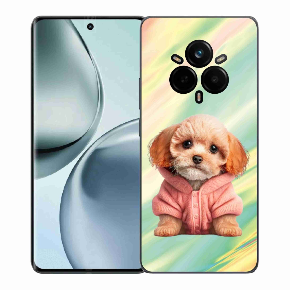Gél borítás mmCase a Realme 14 Pro 5G-hez - kölyökkutyák pulóverben