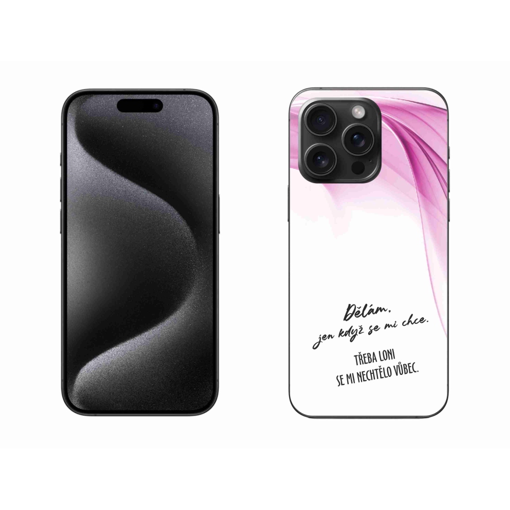 Gél borítás mmCase iPhone 15 Pro Max készülékhez - vicces szöveg 12 fehér háttér