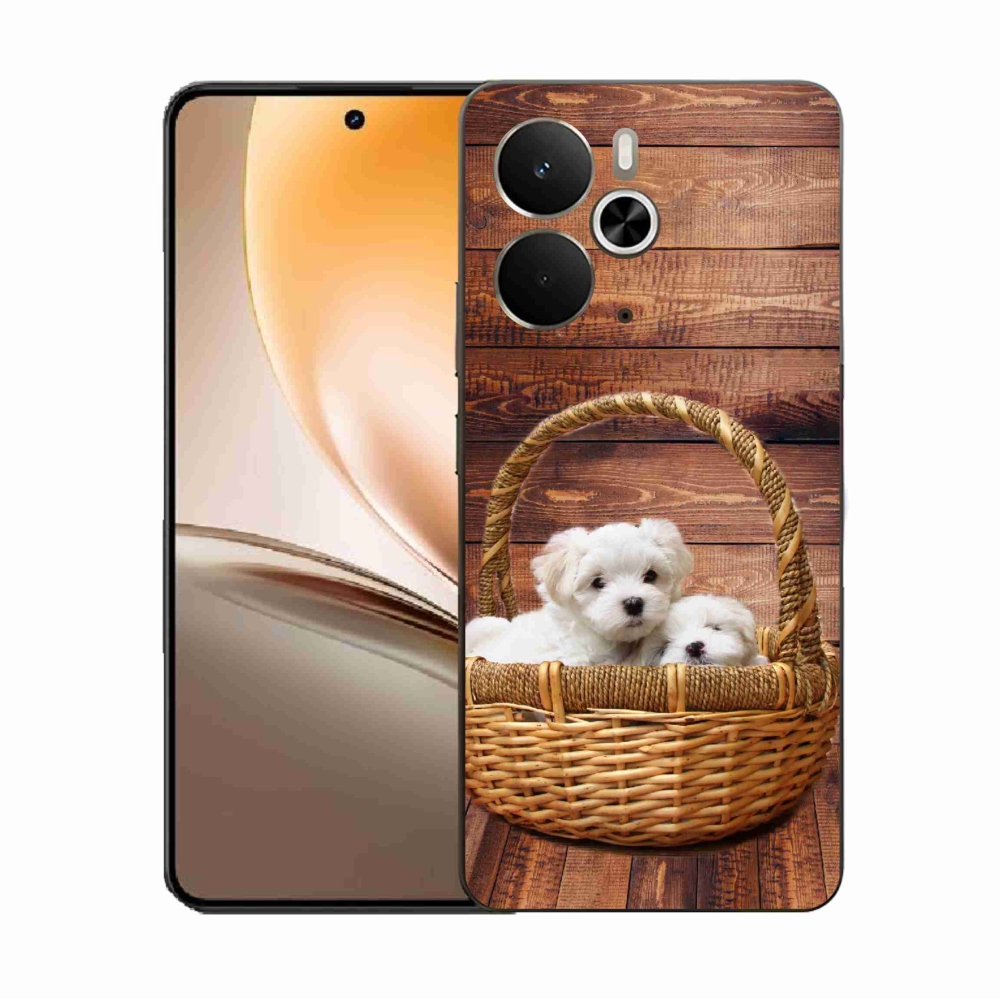 Gél borítás mmCase a Realme 14 5G/14T 5G számára - kölyökkutyák