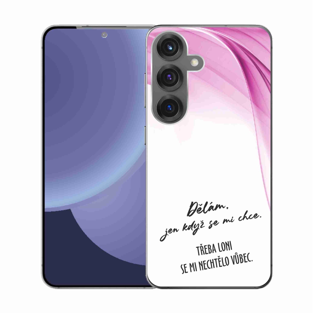 Gél borító mmCase Samsung Galaxy S25 készülékhez - vicces szöveg 12 fehér háttér