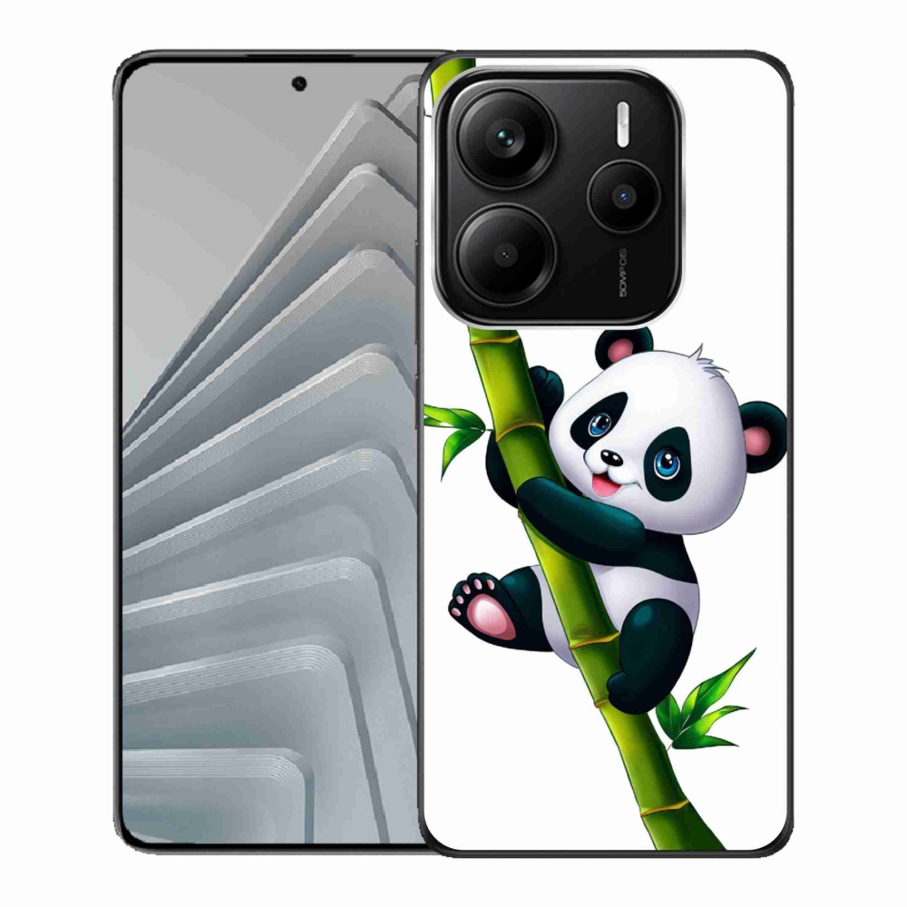 Gél borítás mmCase a Xiaomi Redmi Note 14 5G-hez - panda a bambuszon