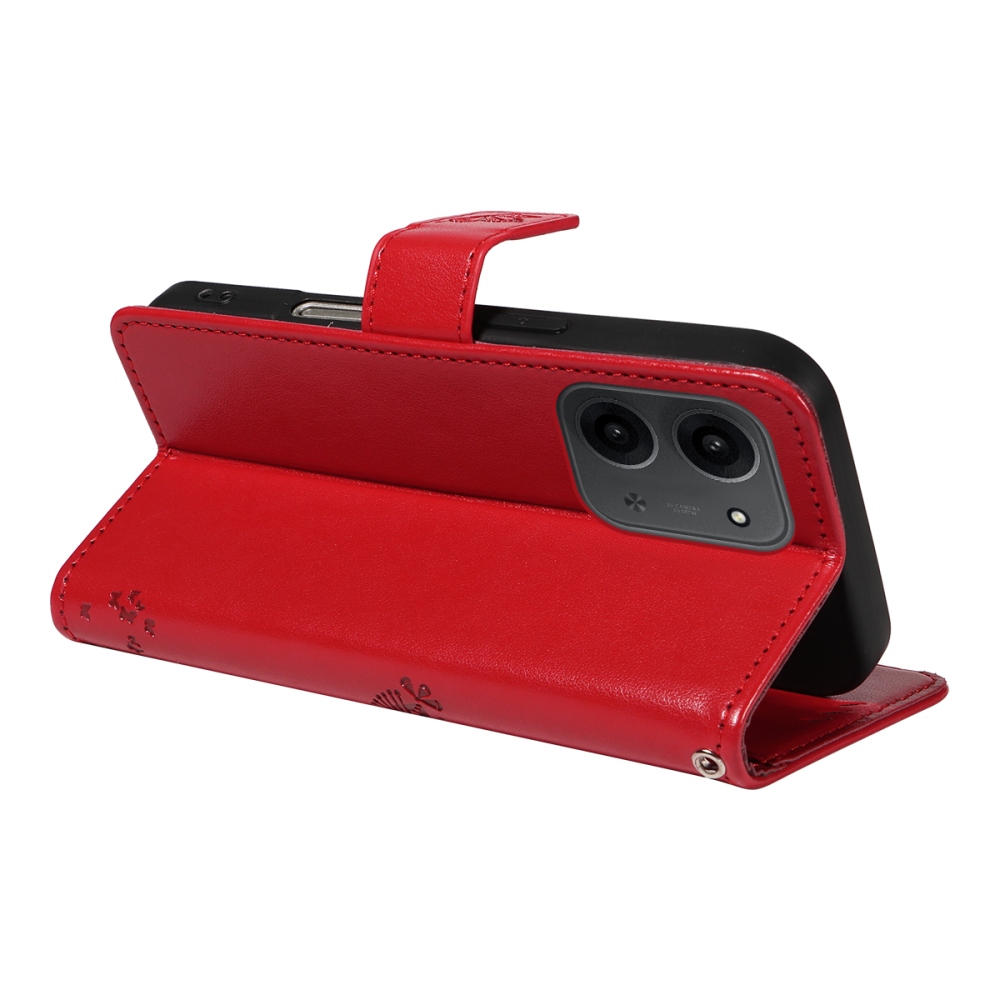 Fák könyve tok Xiaomi Redmi 15C 4G (171mm)/Poco C85 4G (171mm) - piros