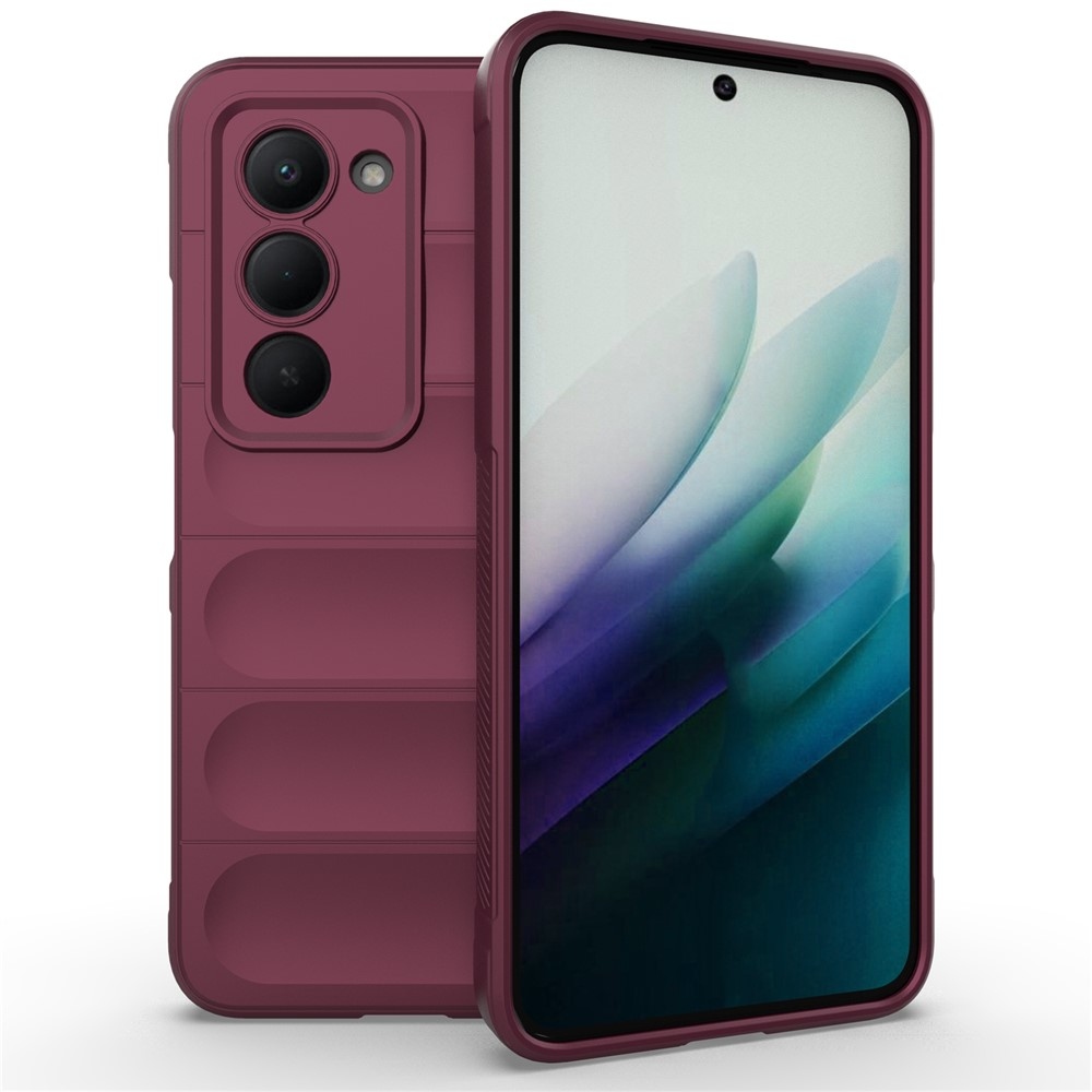 Rugg tartós zselés tok Xiaomi Redmi 15 4G (171mm) - bordó színben