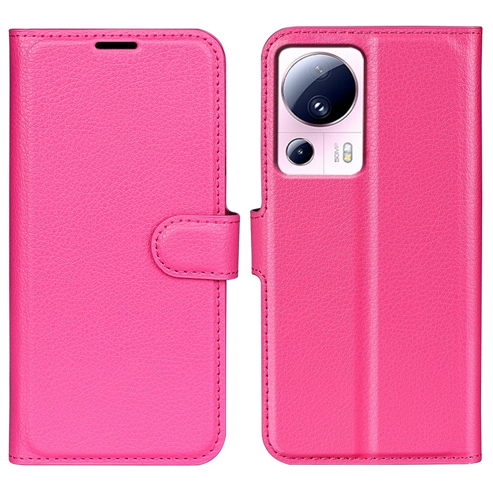 Litchi könyv tok a Xiaomi 13 Lite-hoz - rózsaszínű