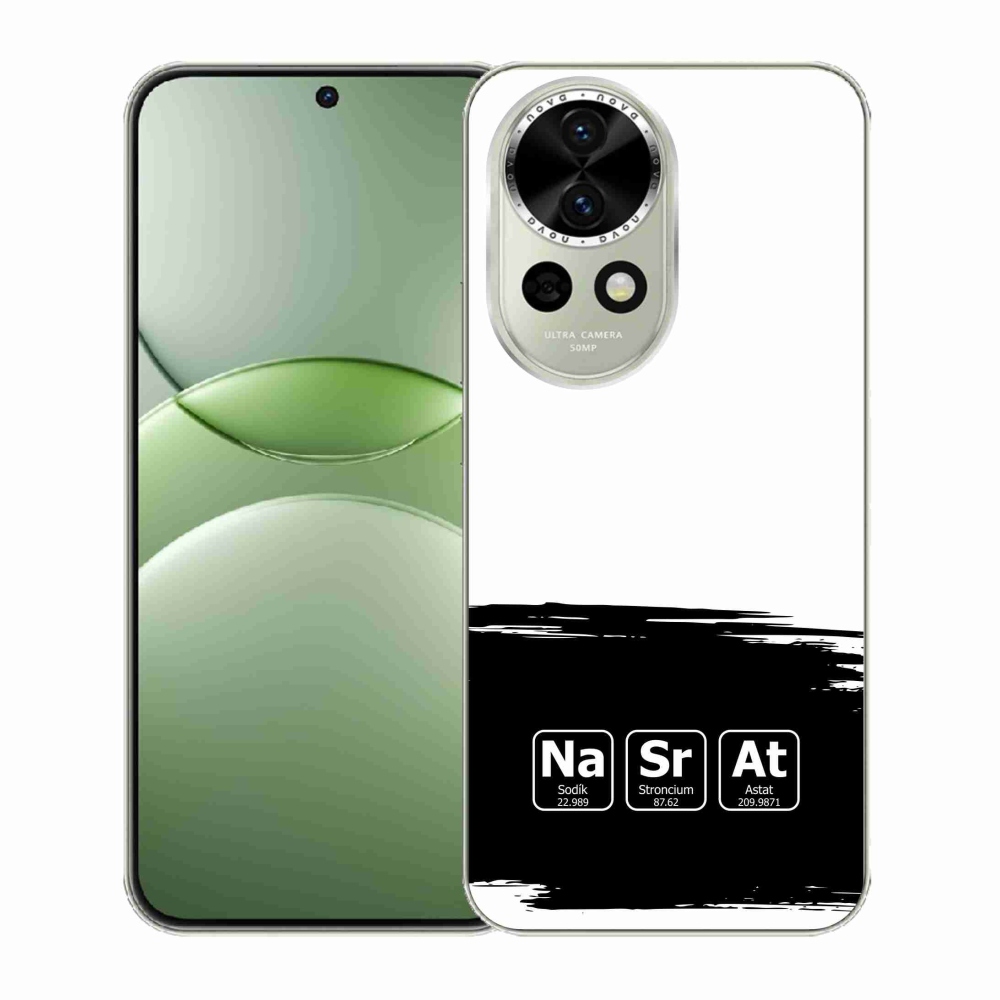 Gél borító mmCase a Huawei Nova 13 5G - kémiai elemek fekete és fehér háttérrel