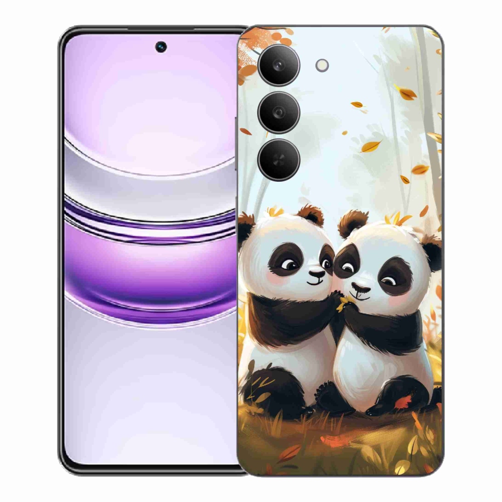 Gél borító mmCase a Realme 14x 5G készülékhez - pandák