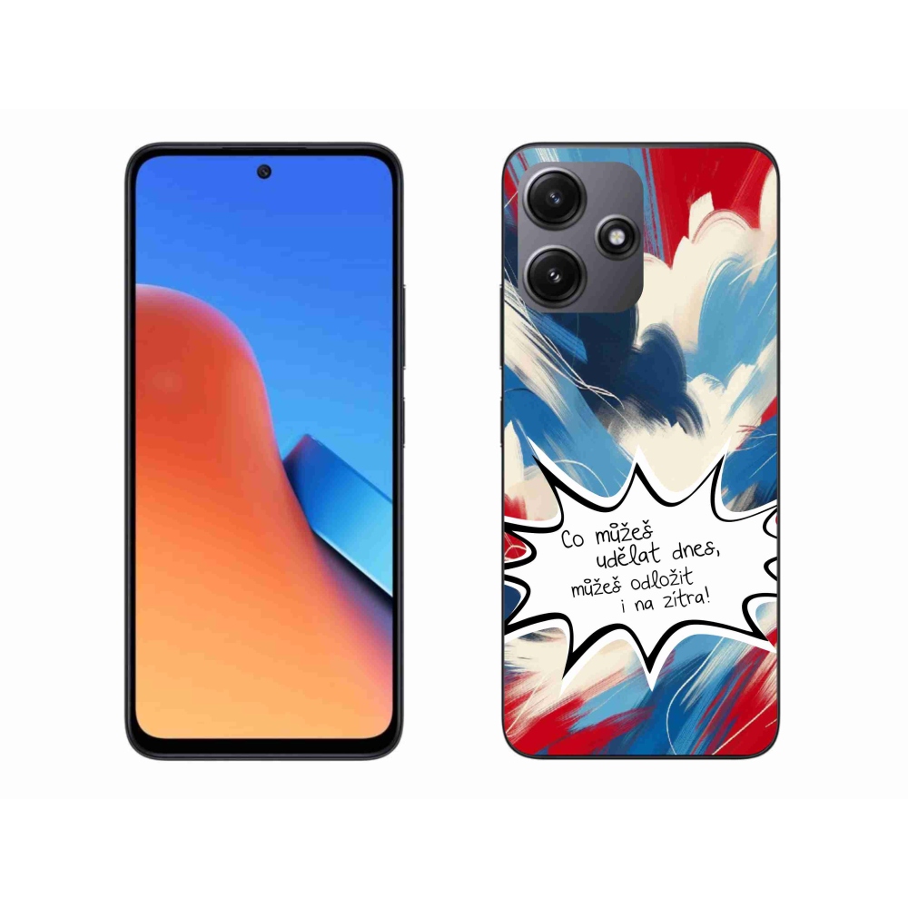 Gél borító mmCase a Xiaomi Redmi 12 5G-hez - vicces szöveg 9 fehér háttérrel