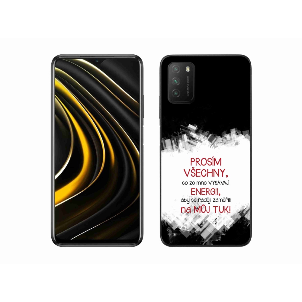 Gél borító mmCase a Xiaomi Poco M3-hoz - vicces szöveg 1 piros