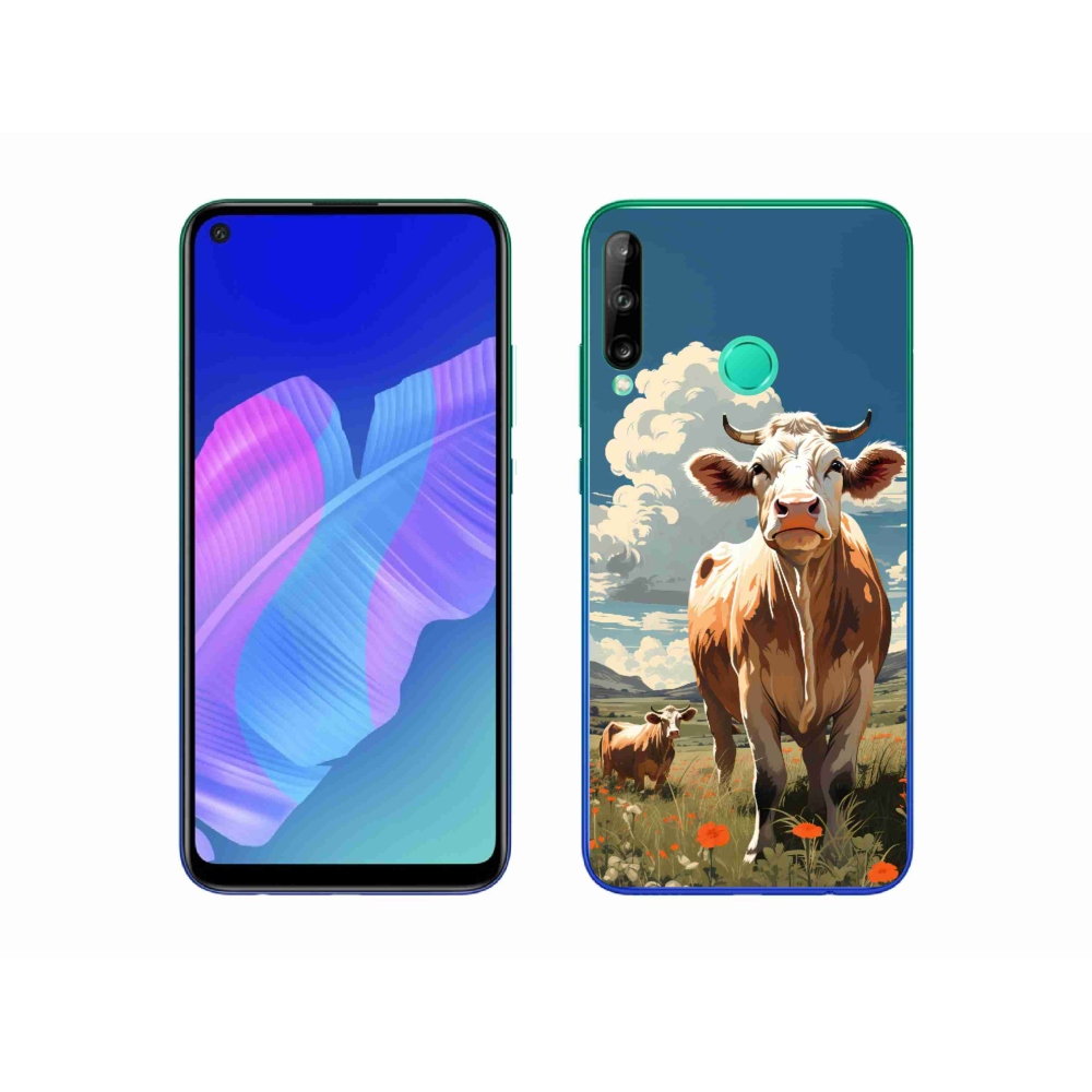 Gél borítás mmCase a Huawei P40 Lite E számára - tehenek a réten